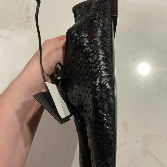 New Rate Massimo Dutti Black Woven Ballerina Loafers Size 9 New Rate Massimo Dutti Black Woven Ballerina Loafers Size 9  main image 2